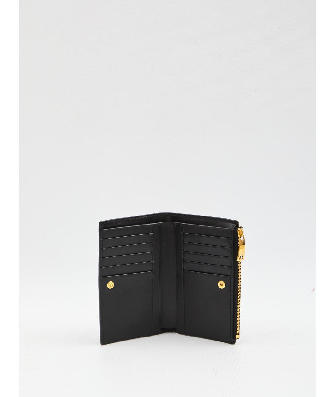 BOTTEGA VENETA Черный кожаный кошелек, фото 4