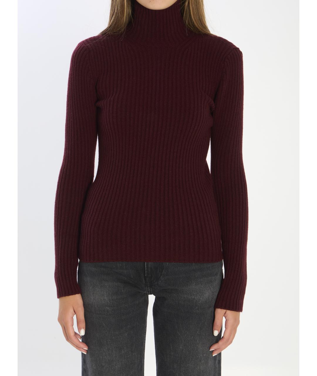 MAX MARA Бордовый шерстяной джемпер / свитер, фото 2