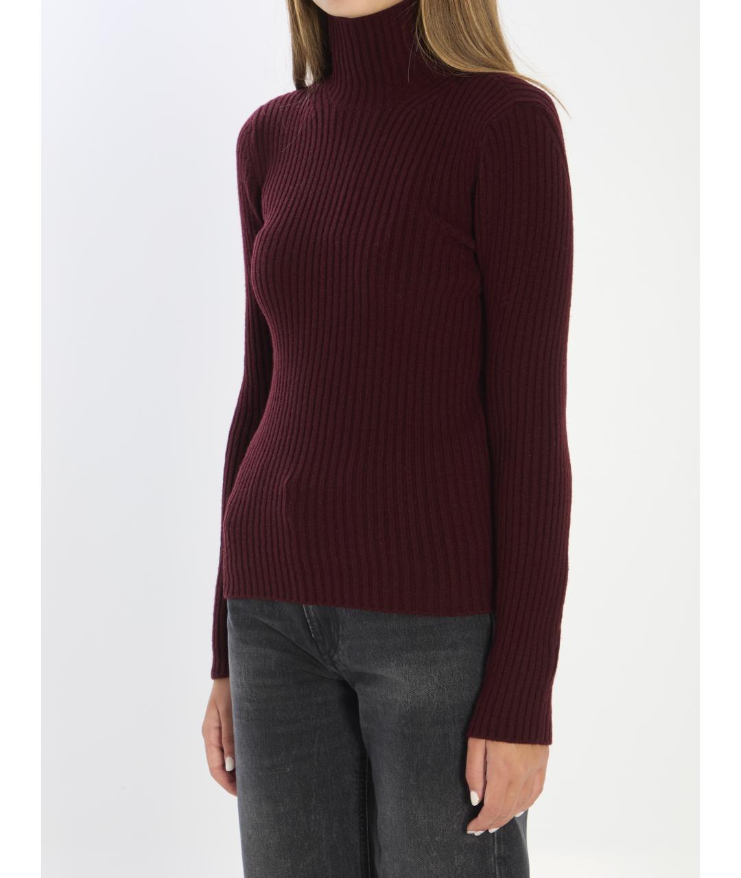 MAX MARA Бордовый шерстяной джемпер / свитер, фото 3