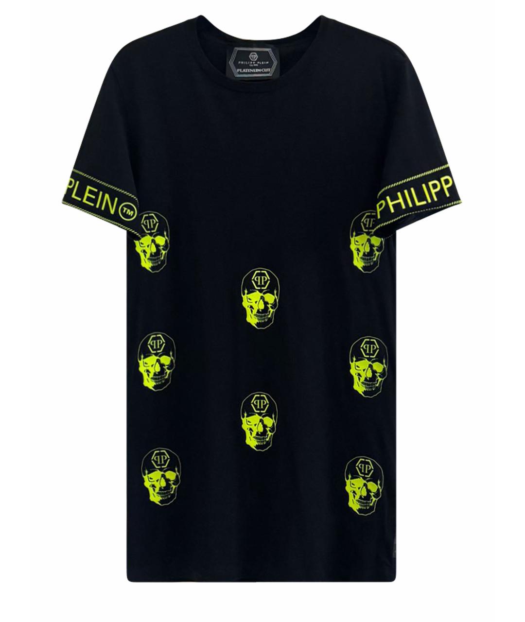 PHILIPP PLEIN Черная хлопковая футболка, фото 1