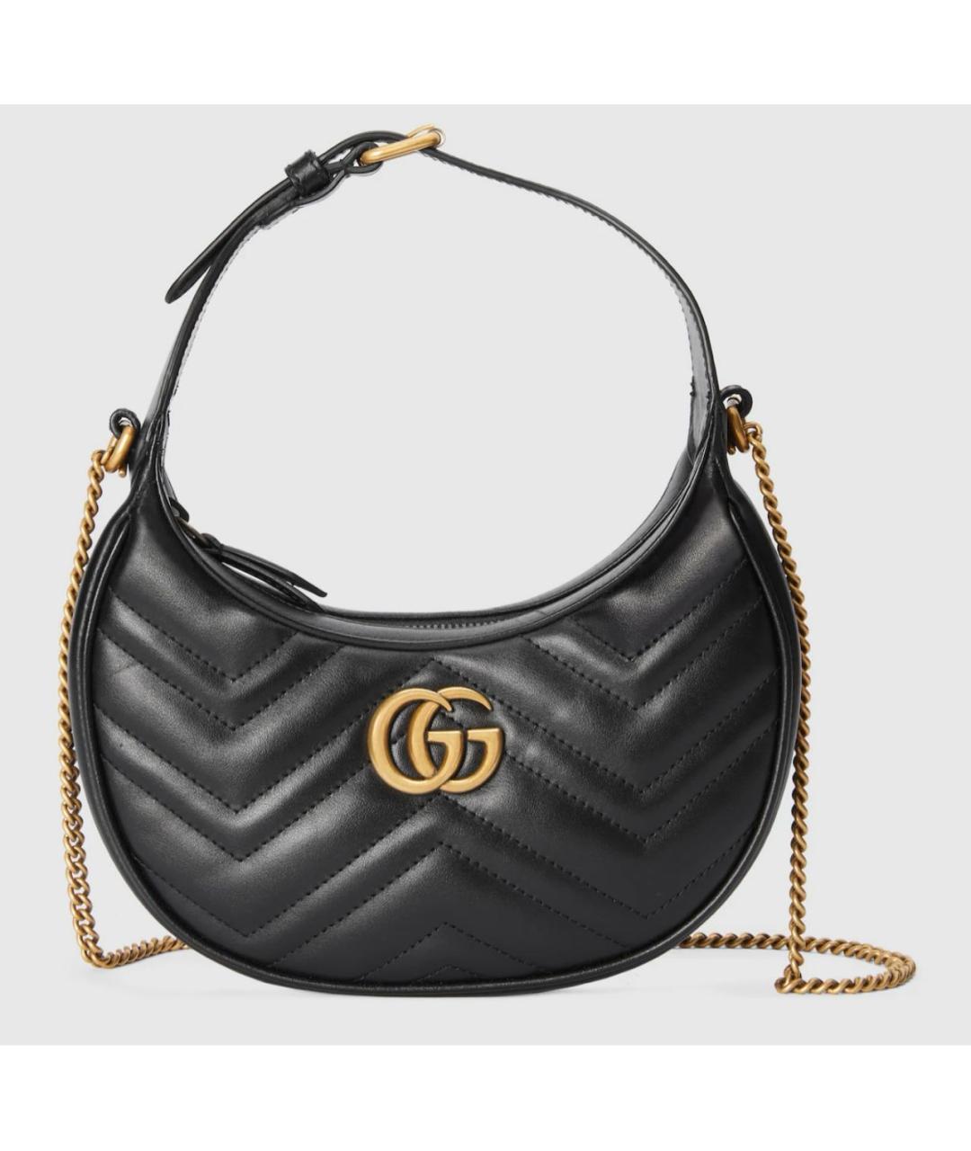 GUCCI Черная кожаная сумка с короткими ручками, фото 7