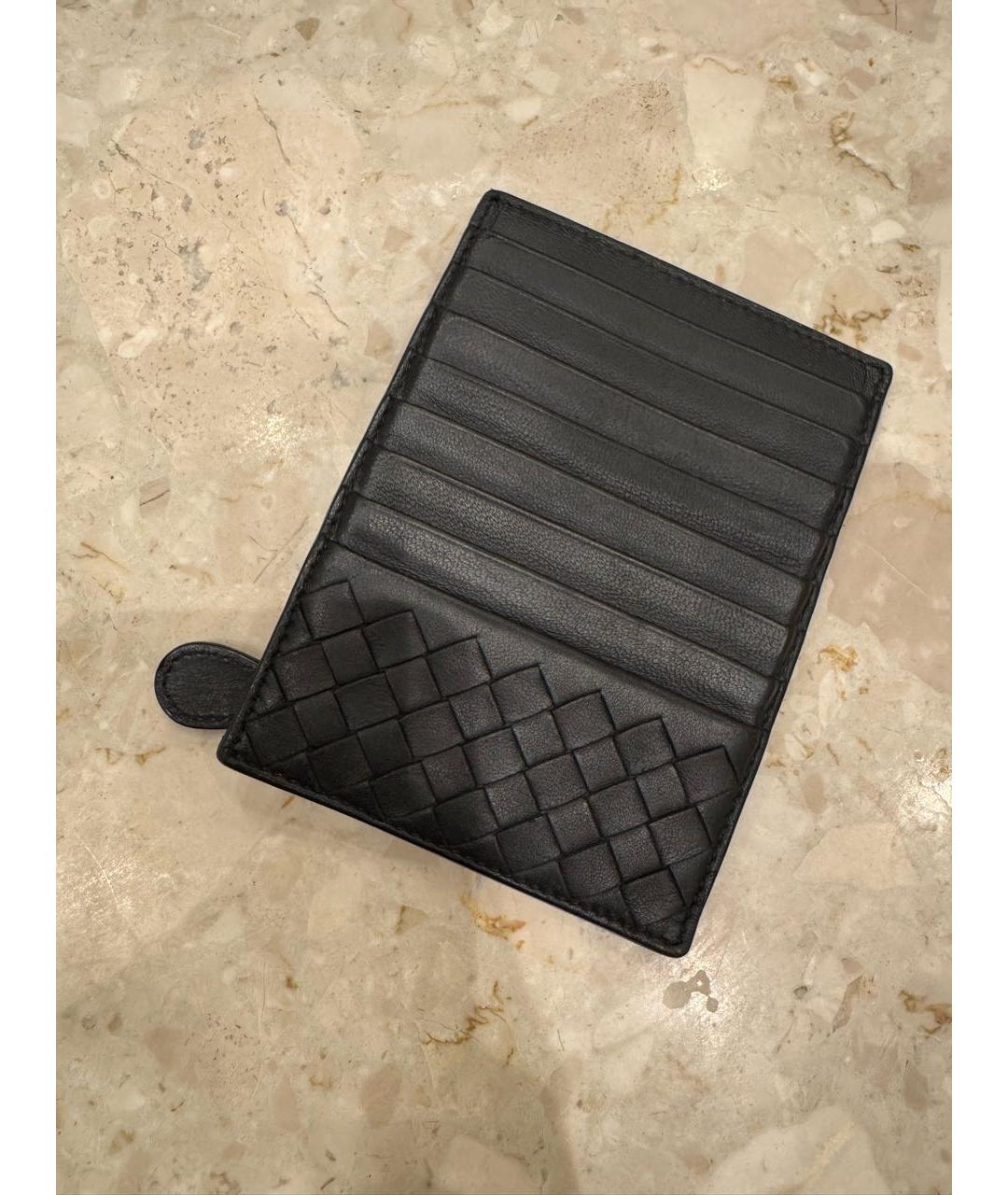 BOTTEGA VENETA Черный кожаный кардхолдер, фото 7