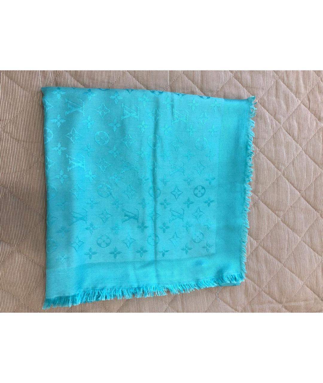 LOUIS VUITTON Голубой платок, фото 9