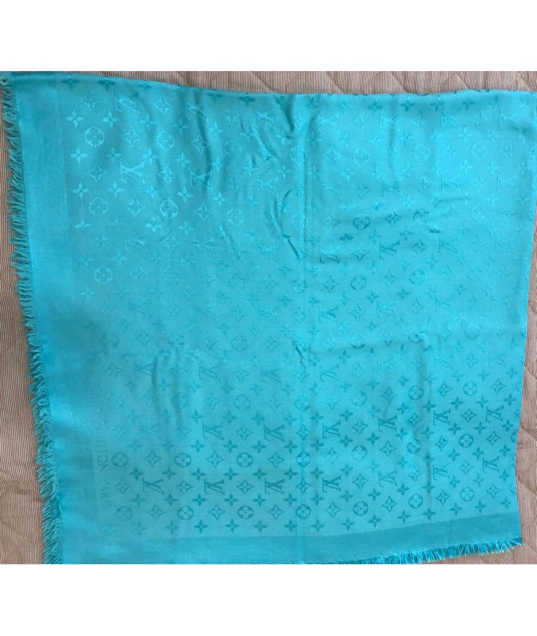 LOUIS VUITTON Голубой платок, фото 6