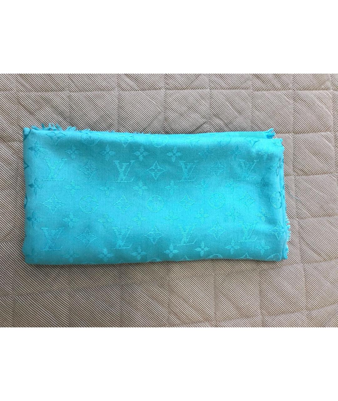 LOUIS VUITTON Голубой платок, фото 8