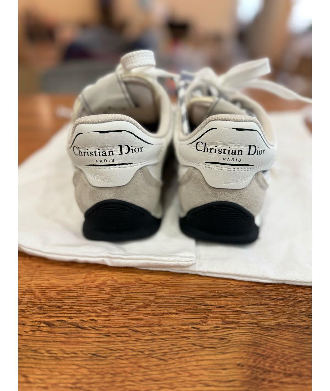 CHRISTIAN DIOR Белые кожаные кроссовки, фото 4