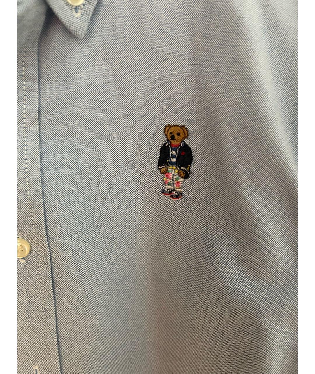 POLO RALPH LAUREN Голубая хлопковая детская рубашка, фото 4