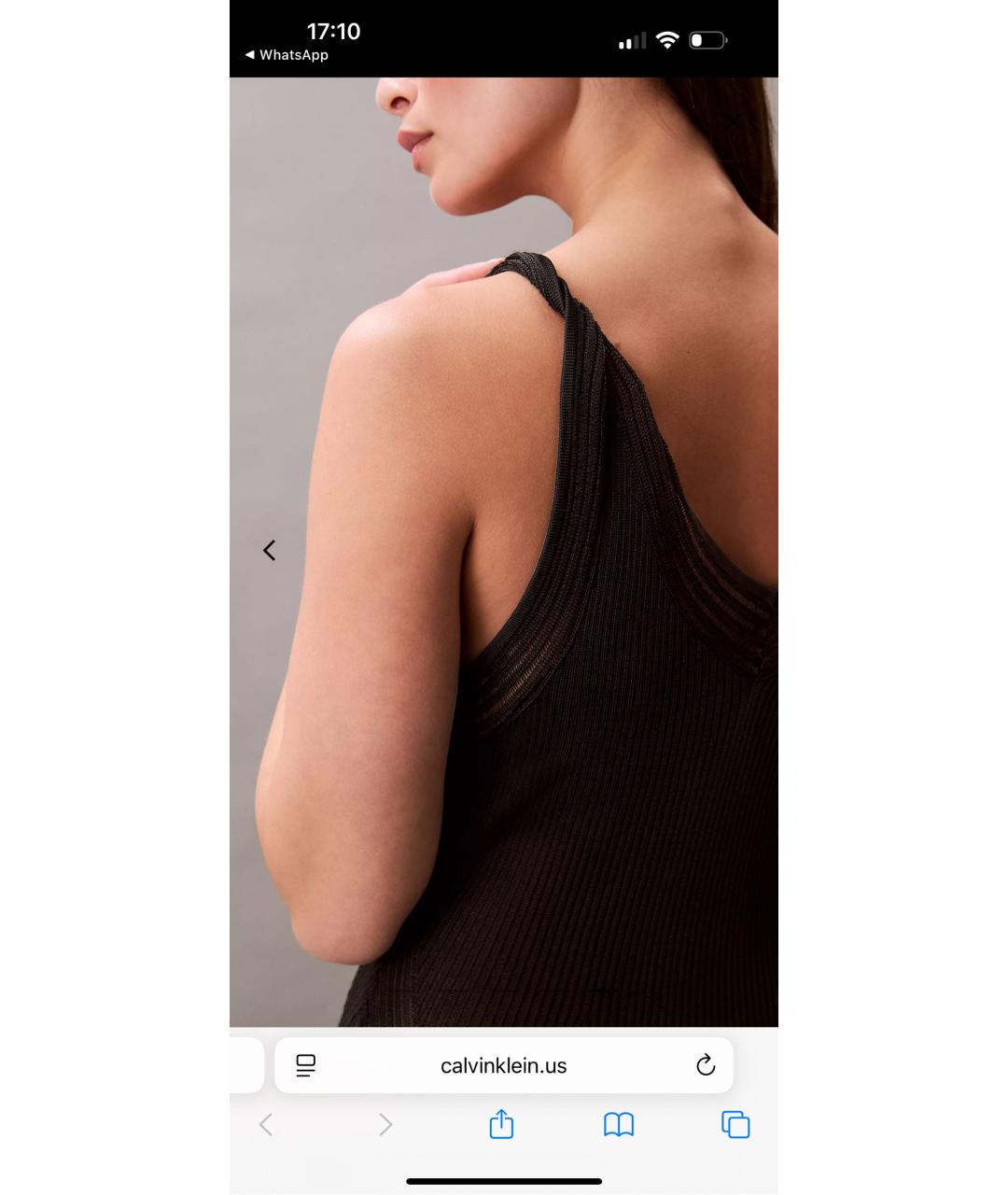 CALVIN KLEIN Черное вискозное повседневное платье, фото 6