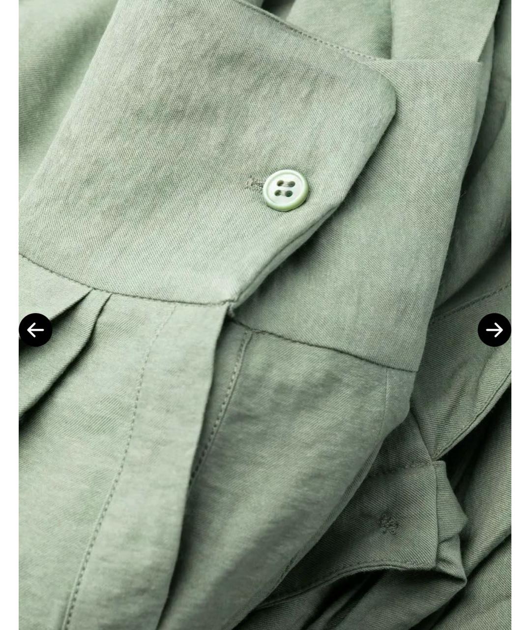 JACQUEMUS Зеленые хлопковое повседневное платье, фото 6