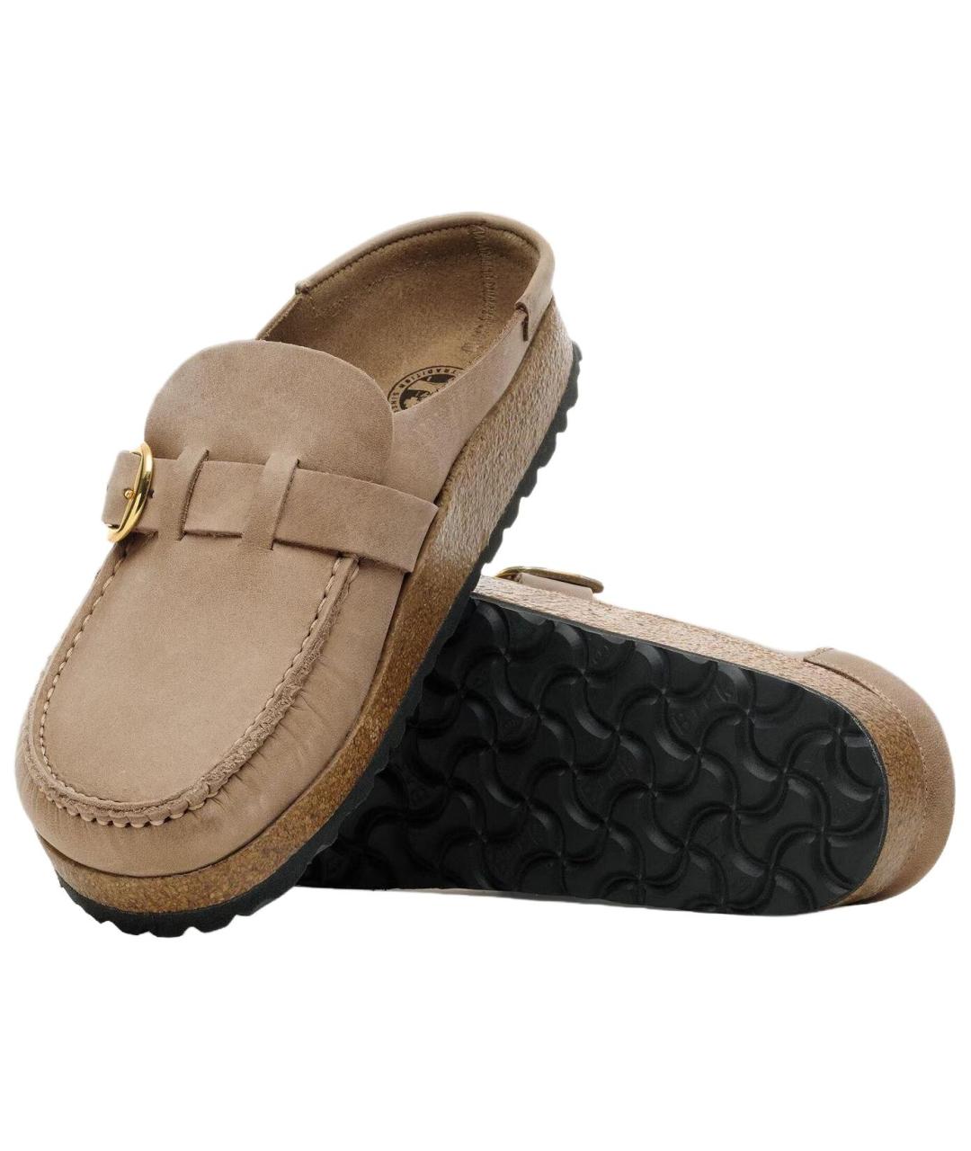 BIRKENSTOCK Коричневые нубуковые мюли, фото 5