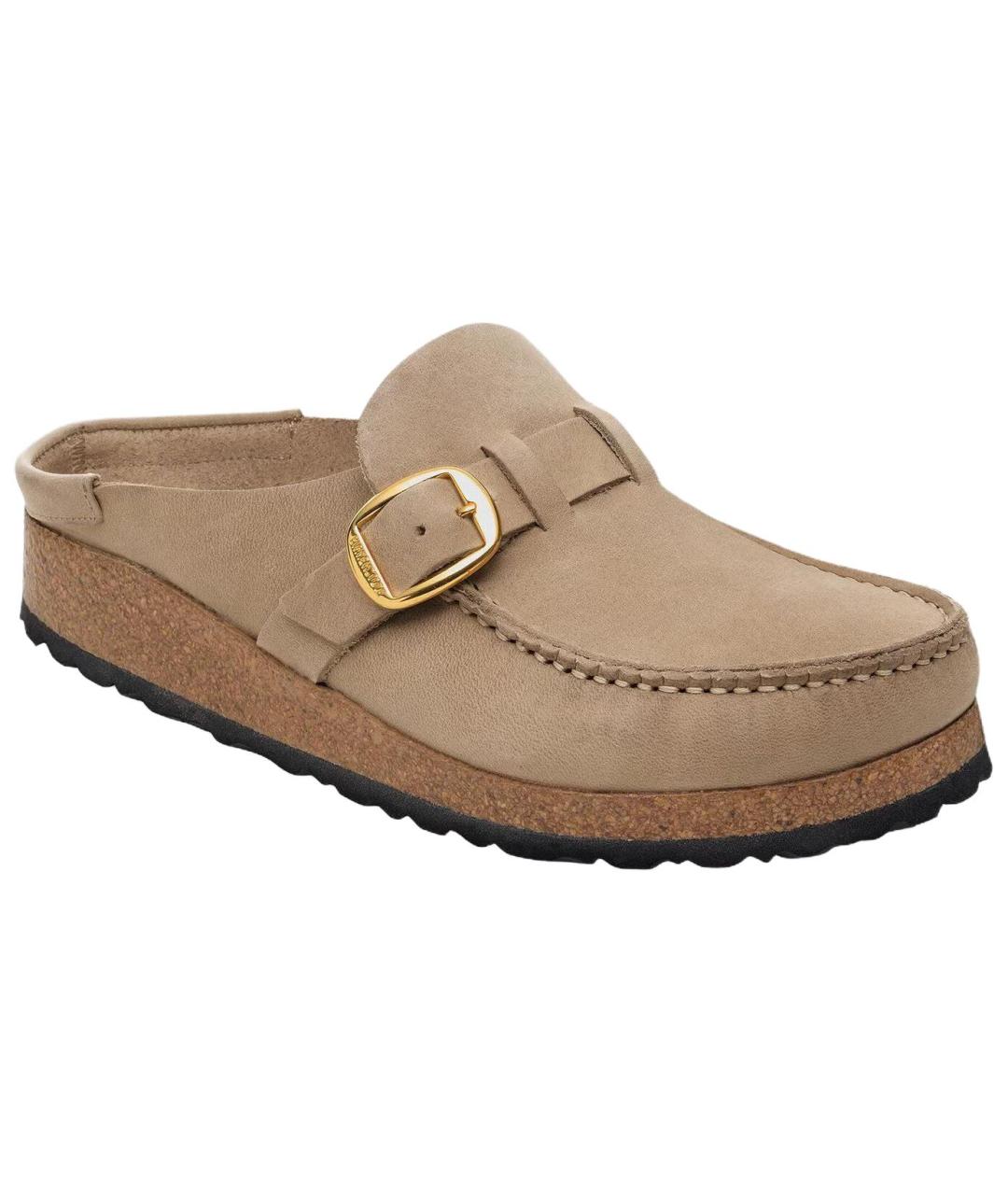 BIRKENSTOCK Коричневые нубуковые мюли, фото 2