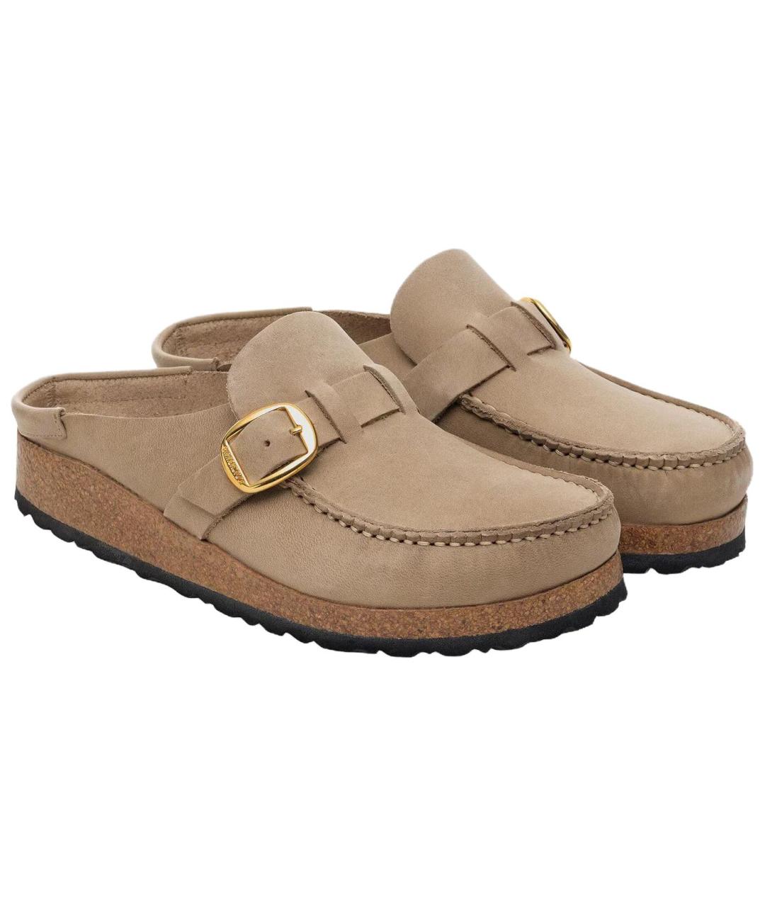 BIRKENSTOCK Коричневые нубуковые мюли, фото 3