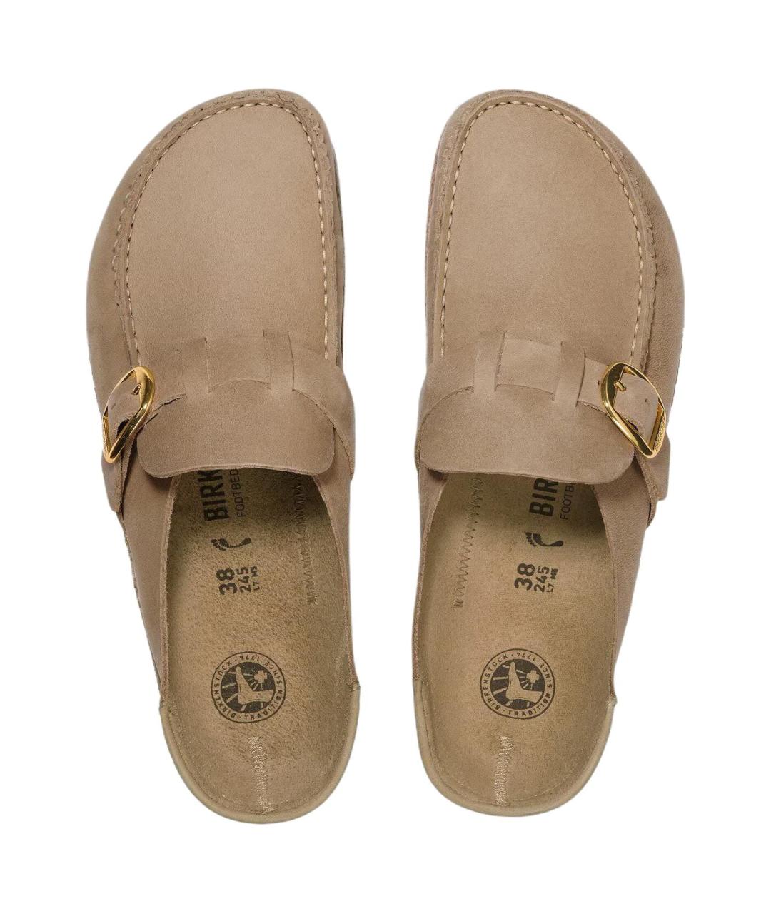 BIRKENSTOCK Коричневые нубуковые мюли, фото 4