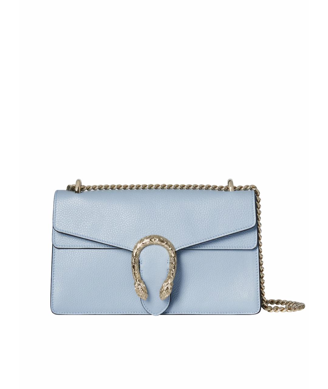 GUCCI Голубая кожаная сумка через плечо, фото 1