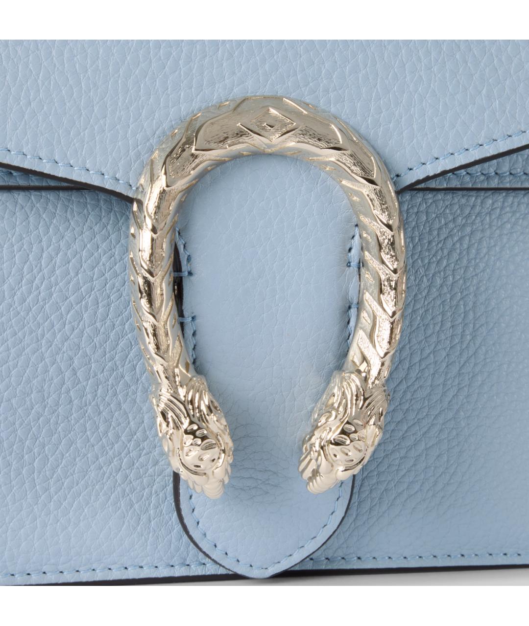 GUCCI Голубая кожаная сумка через плечо, фото 3