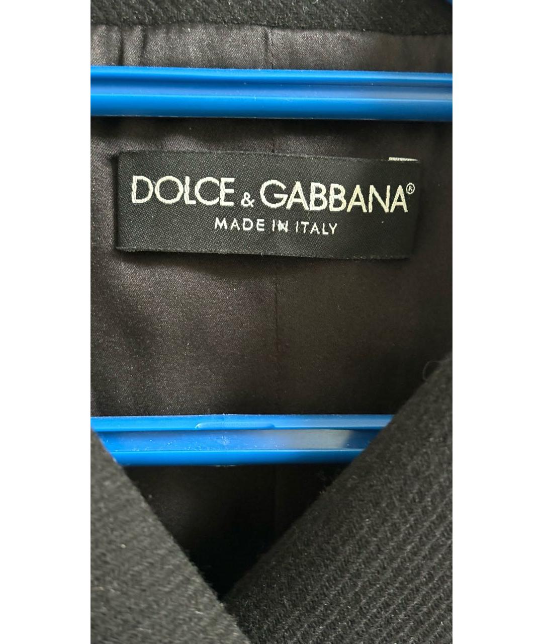 DOLCE&GABBANA Черный шерстяной жакет/пиджак, фото 3