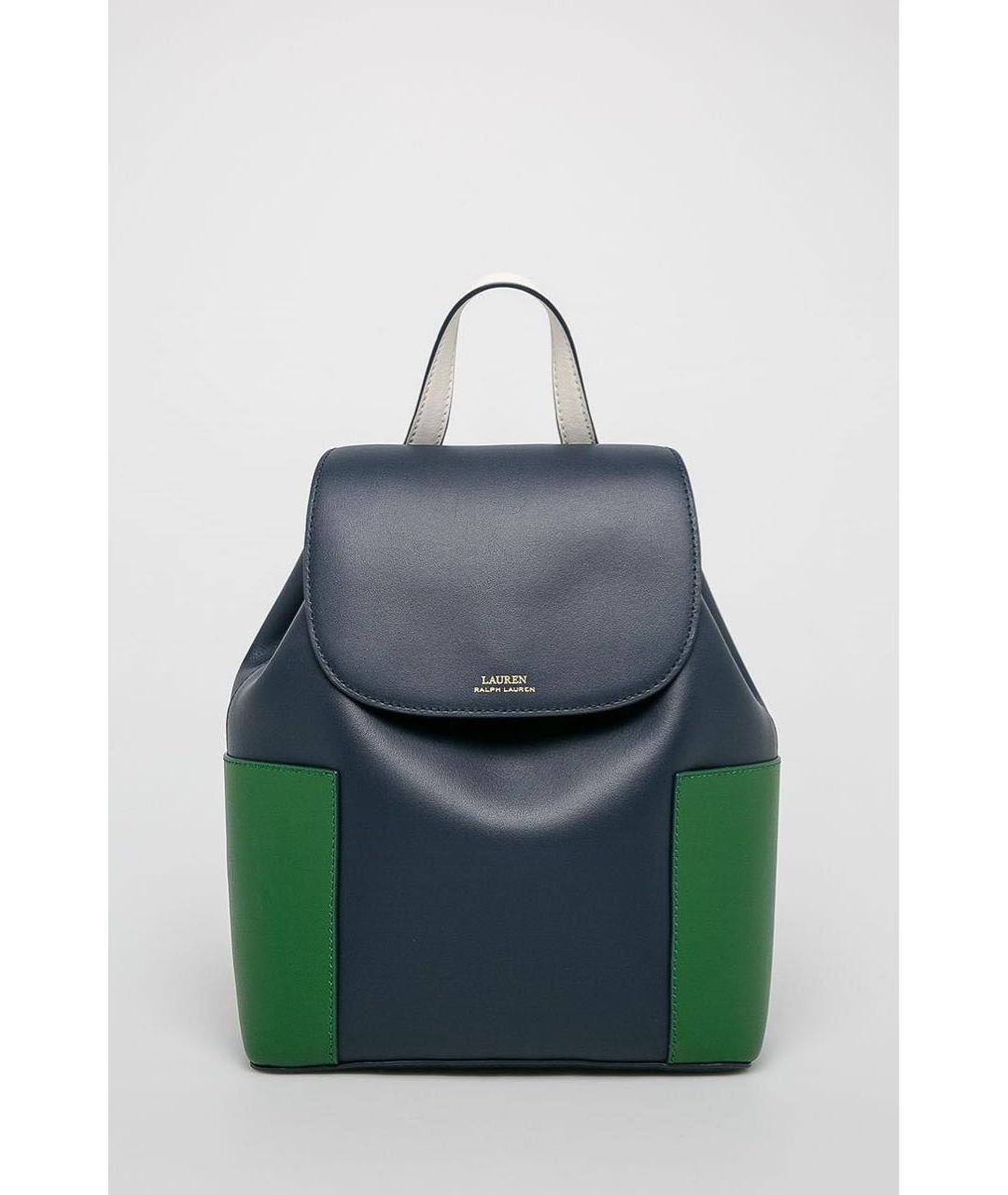 RALPH LAUREN Синий кожаный рюкзак, фото 8