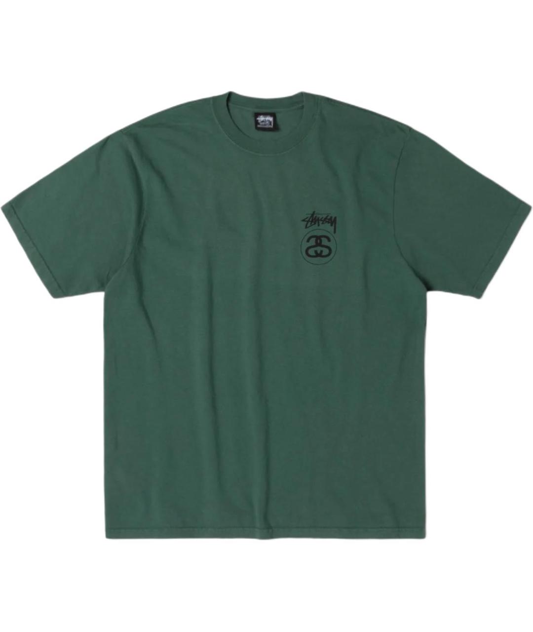 STUSSY Зеленая хлопковая футболка, фото 2