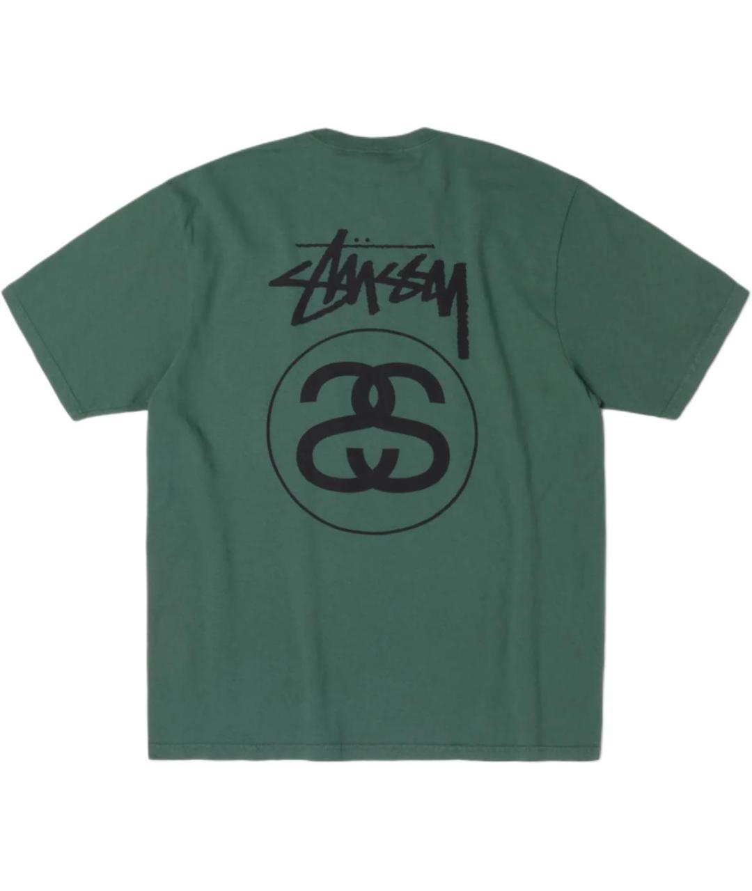 STUSSY Зеленая хлопковая футболка, фото 1