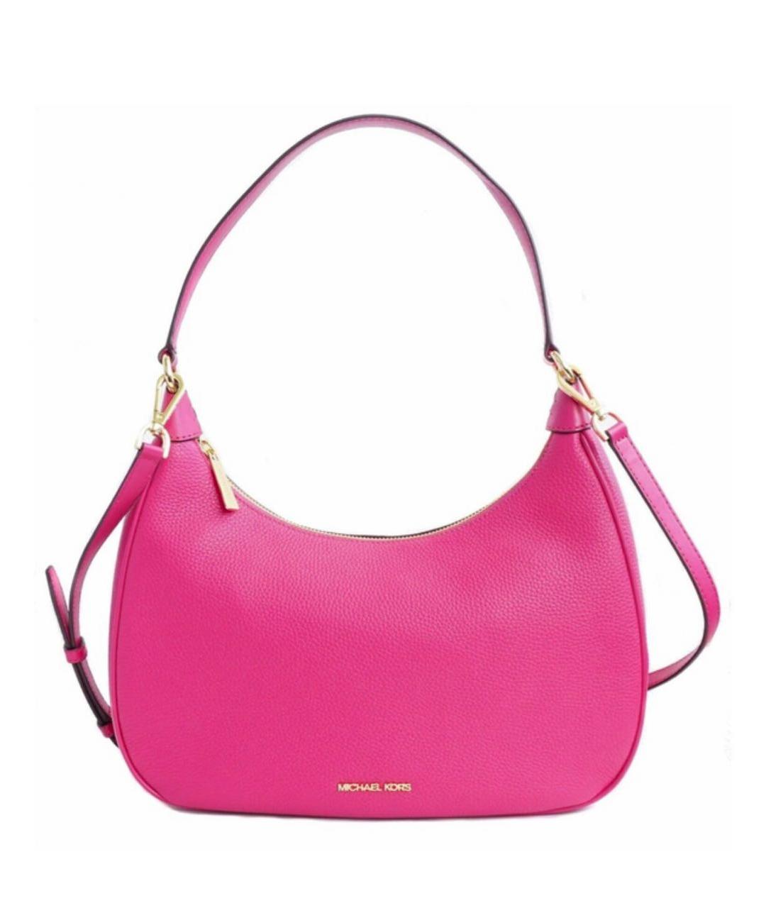 MICHAEL KORS Фуксия кожаная сумка через плечо, фото 8