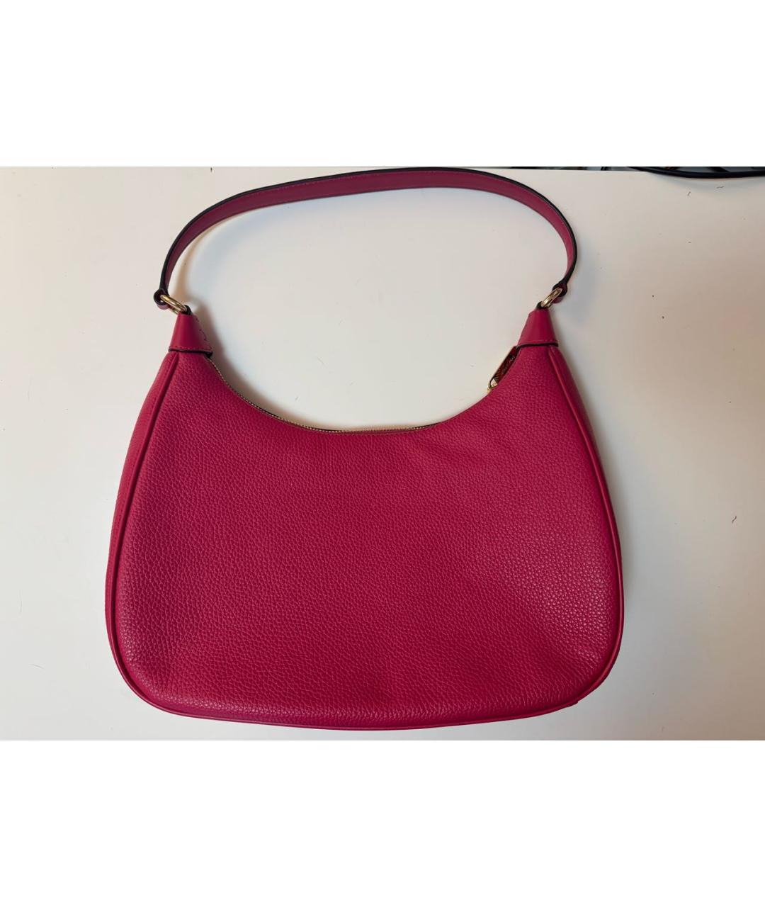 MICHAEL KORS Фуксия кожаная сумка через плечо, фото 3