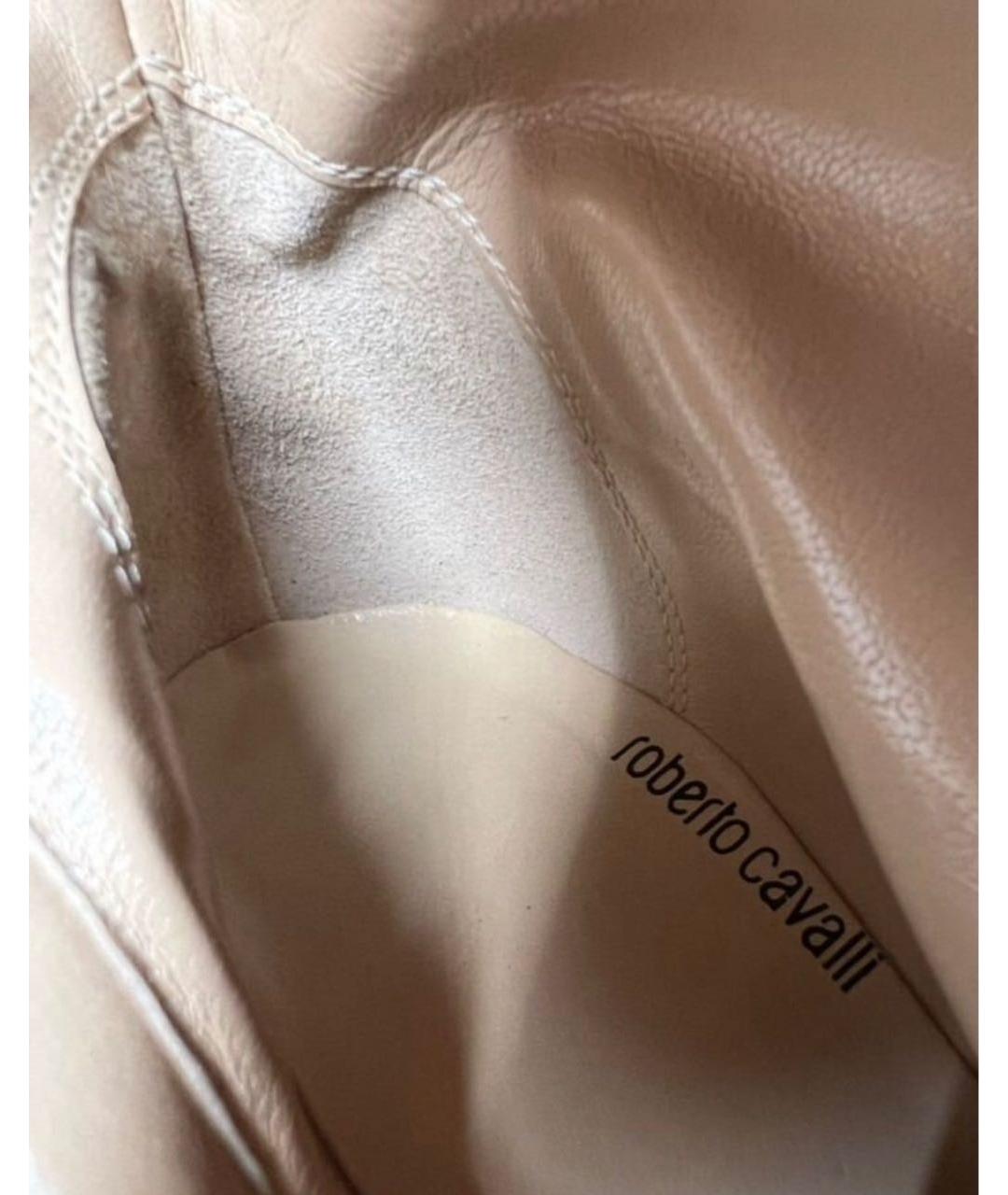 ROBERTO CAVALLI Бордовые бархатные сапоги, фото 5