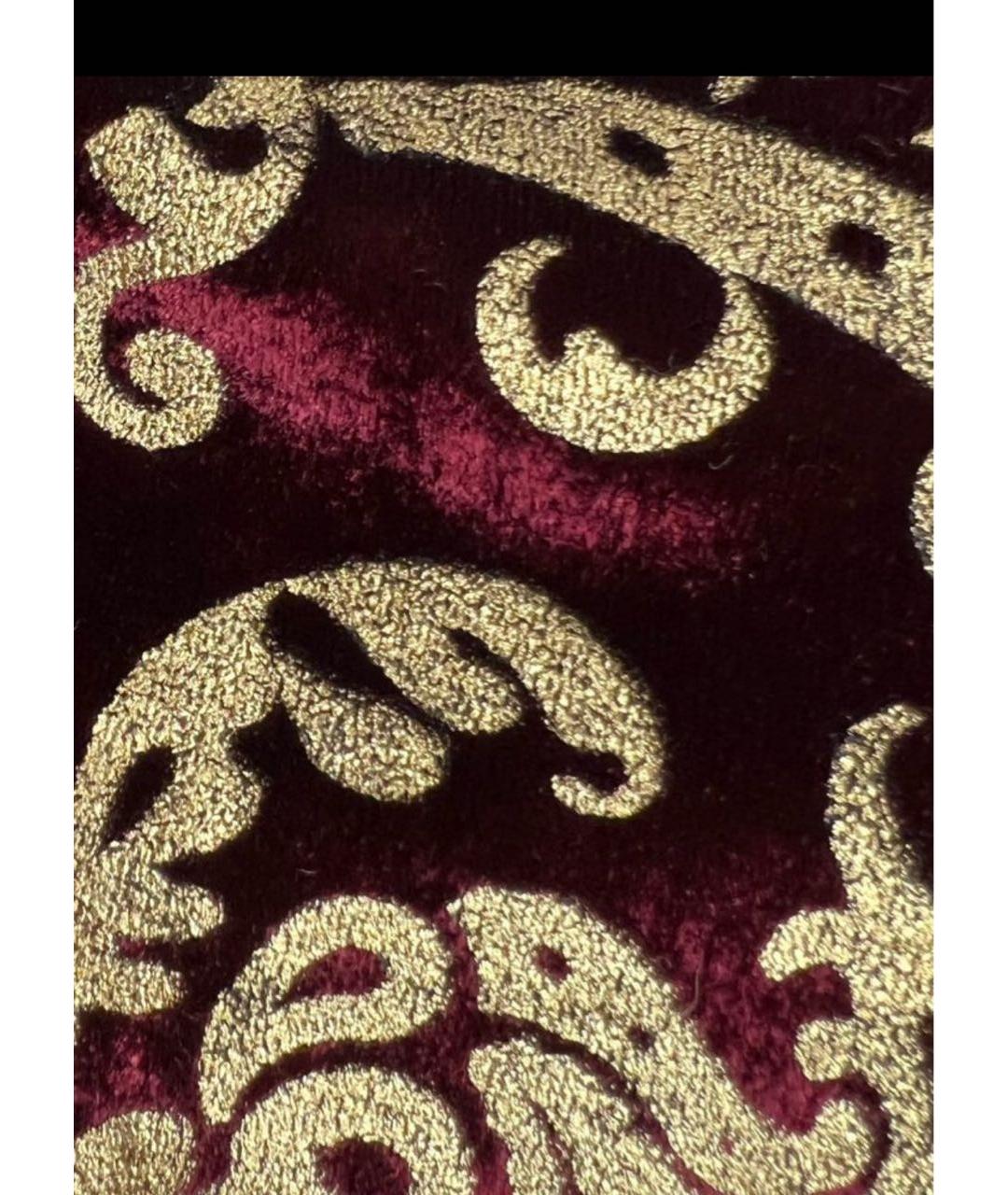 ROBERTO CAVALLI Бордовые бархатные сапоги, фото 4