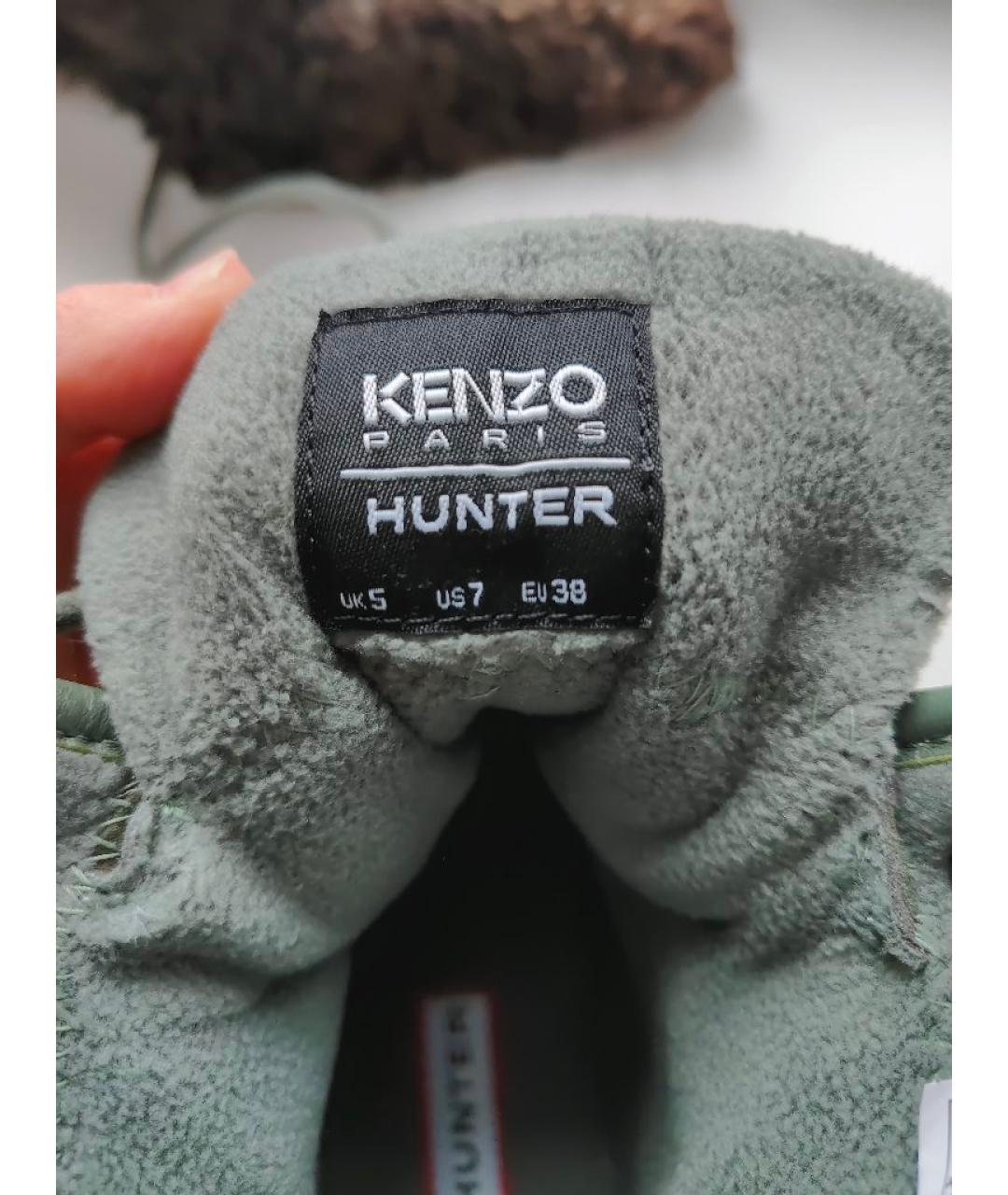 KENZO Хаки резиновые сапоги, фото 4