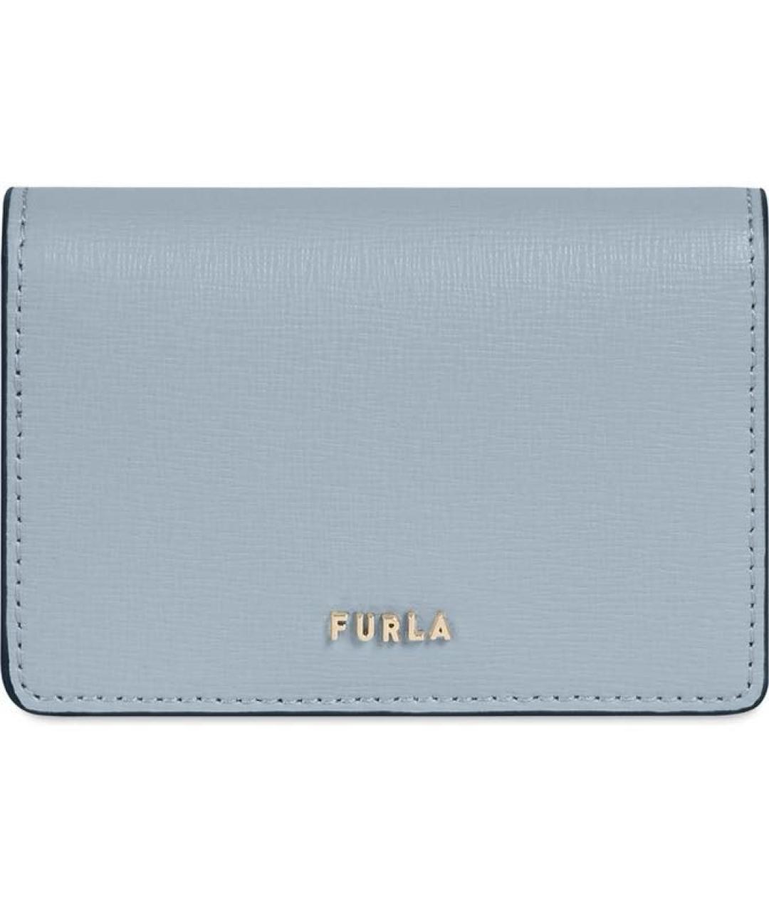 FURLA Голубой кожаный кошелек, фото 1