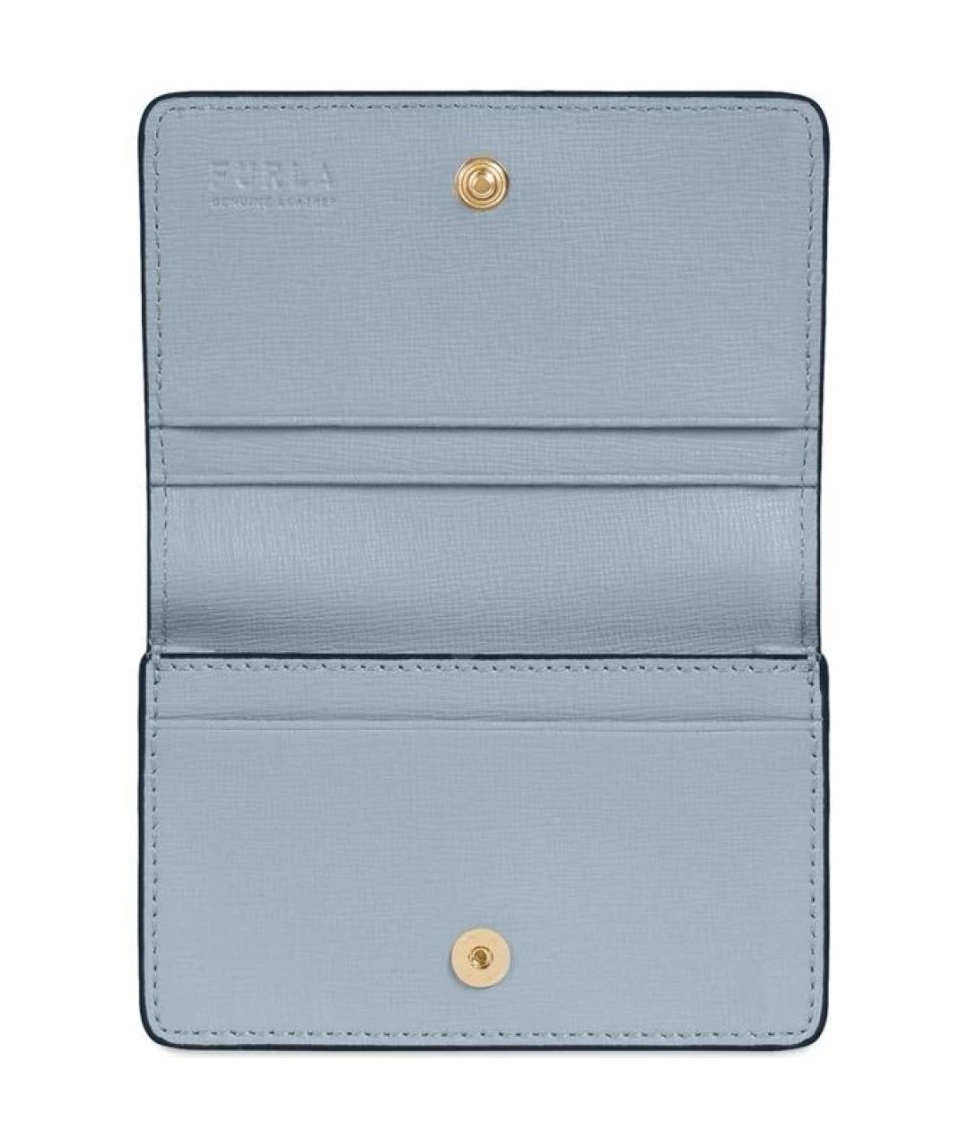 FURLA Голубой кожаный кошелек, фото 3