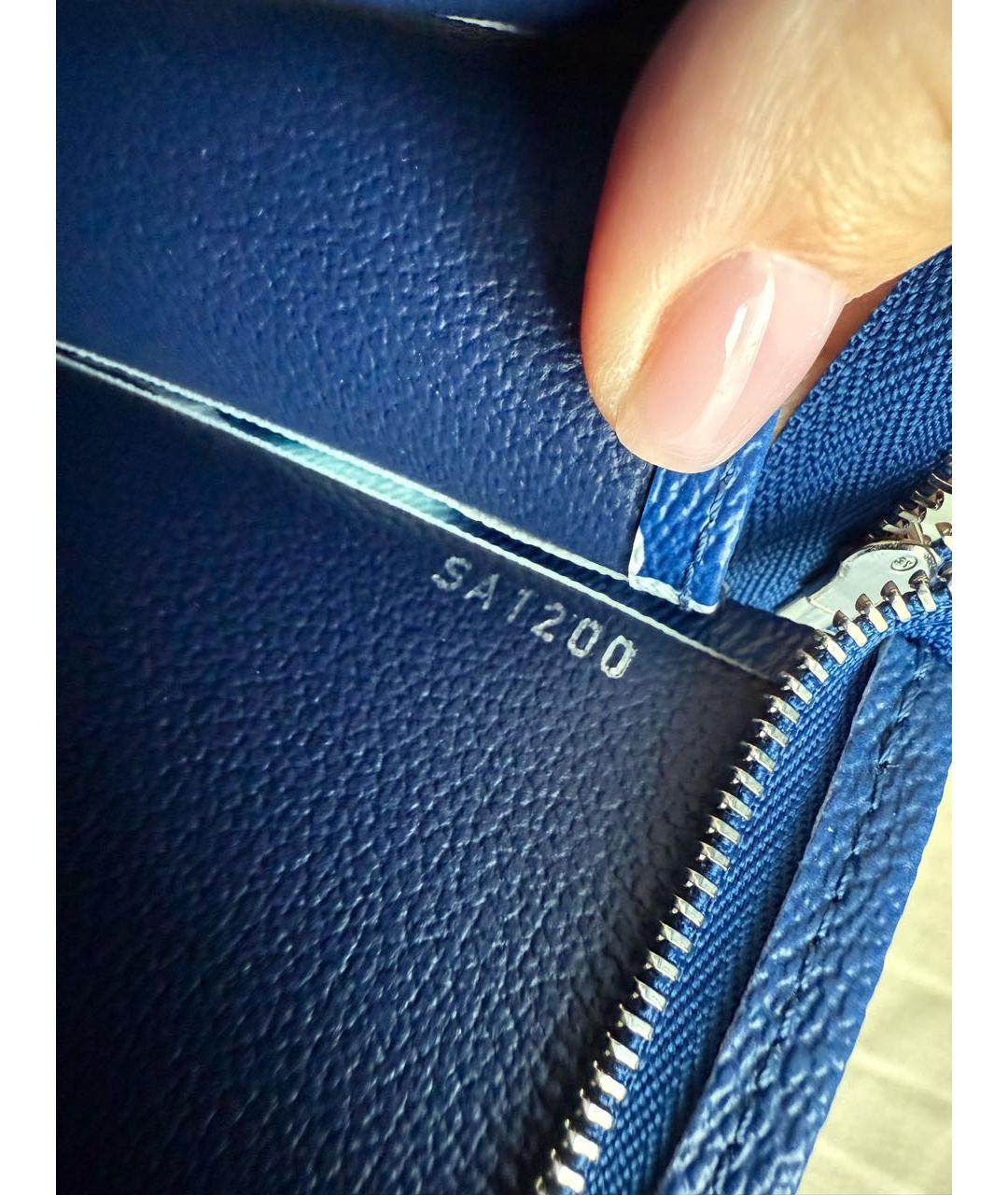 LOUIS VUITTON Синяя косметичка, фото 5