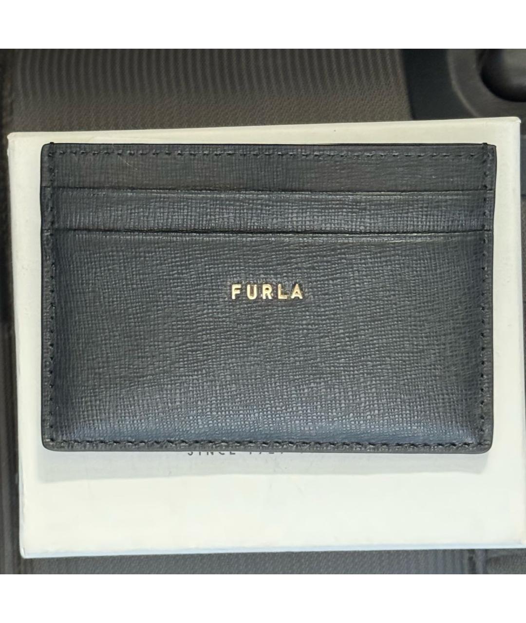 FURLA Черный кожаный кардхолдер, фото 3