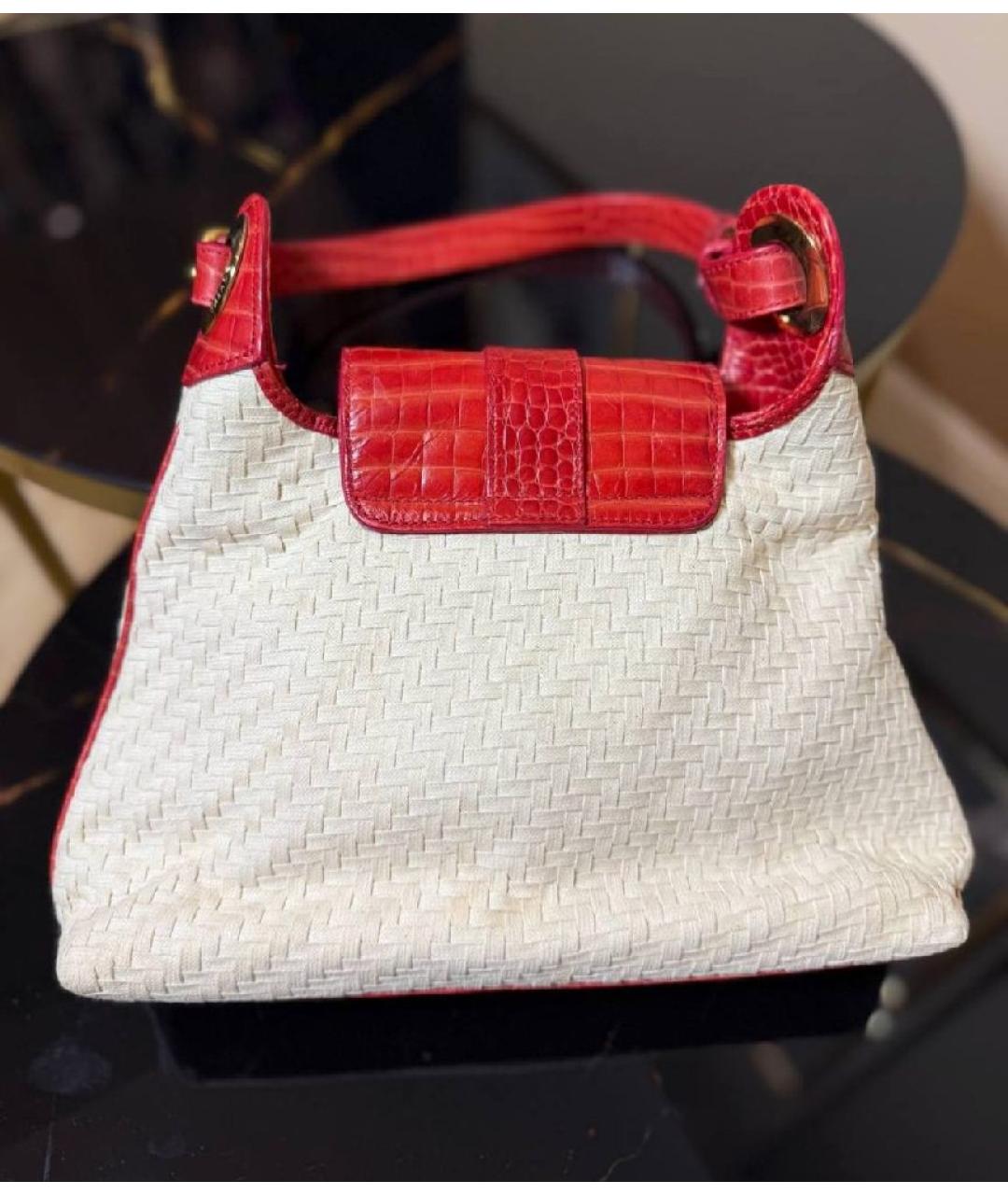 CASADEI Белая кожаная сумка с короткими ручками, фото 3