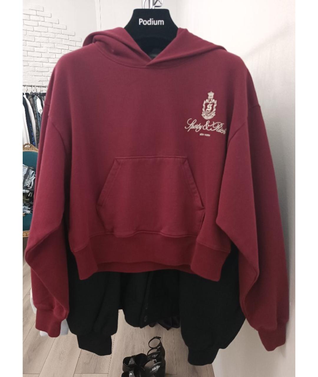 SPORTY AND RICH Бордовый хлопковый спортивные костюмы, фото 7
