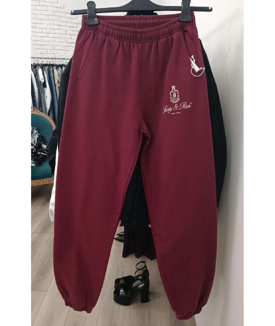SPORTY AND RICH Бордовый хлопковый спортивные костюмы, фото 3