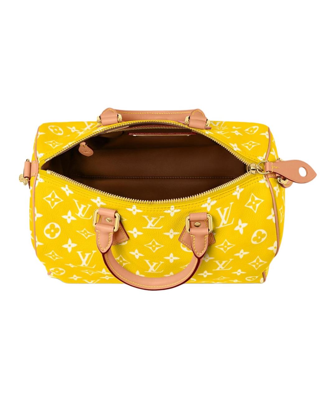 LOUIS VUITTON Желтая кожаная дорожная/спортивная сумка, фото 4
