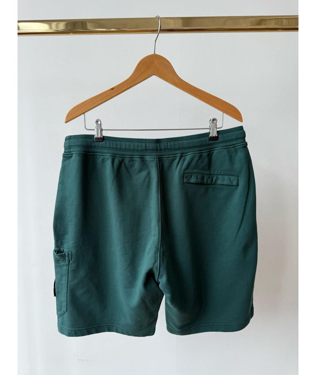 STONE ISLAND Зеленые хлопковые шорты, фото 8