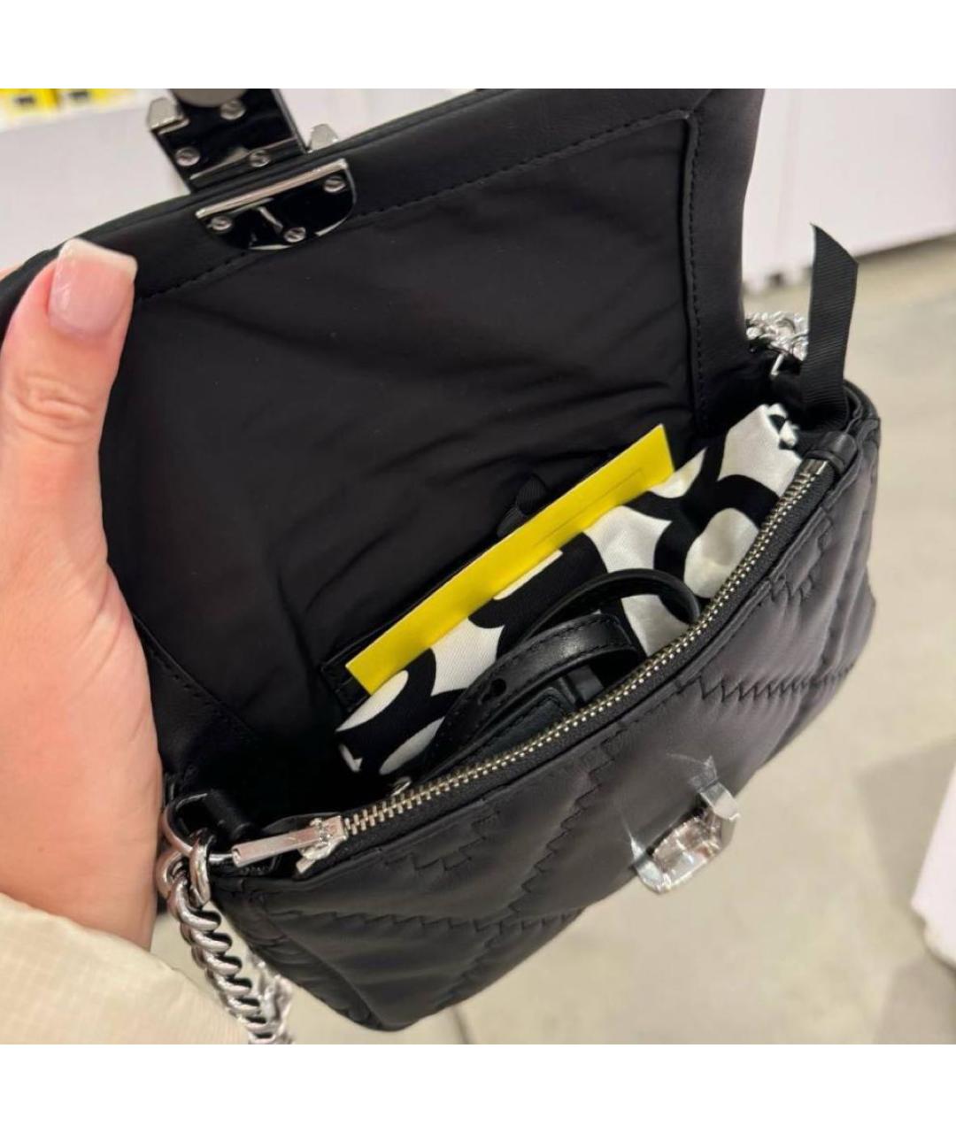 MARC JACOBS Черная кожаная сумка через плечо, фото 8