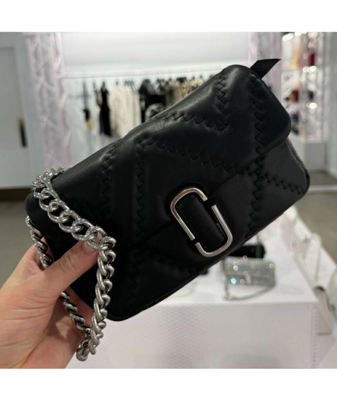 MARC JACOBS Черная кожаная сумка через плечо, фото 4