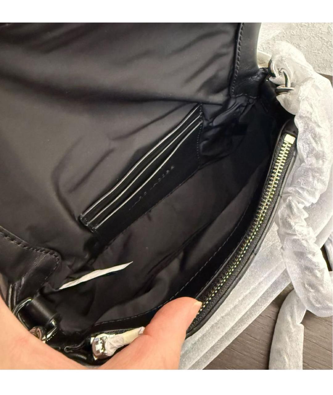 MARC JACOBS Черная кожаная сумка через плечо, фото 7