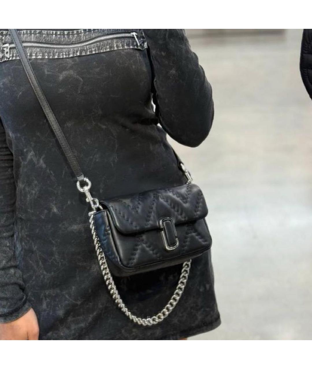 MARC JACOBS Черная кожаная сумка через плечо, фото 5