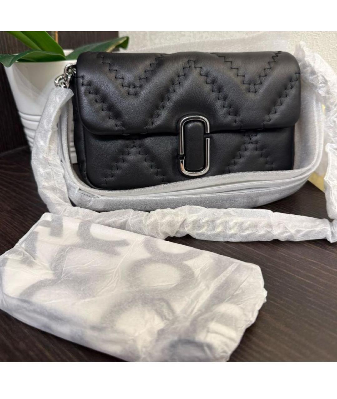 MARC JACOBS Черная кожаная сумка через плечо, фото 6