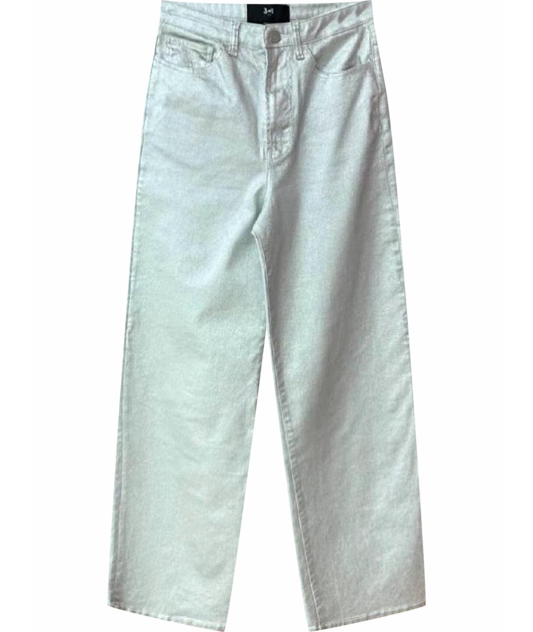 3X1 Белые хлопковые прямые джинсы, фото 1