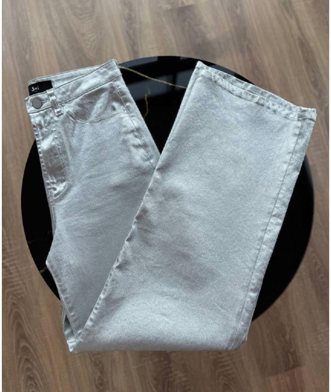 3X1 Белые хлопковые прямые джинсы, фото 8