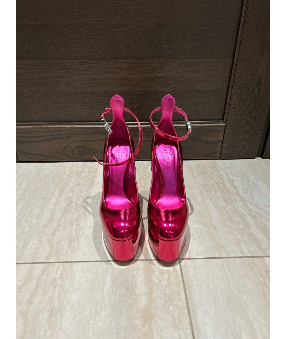 VALENTINO Розовые кожаные туфли, фото 3