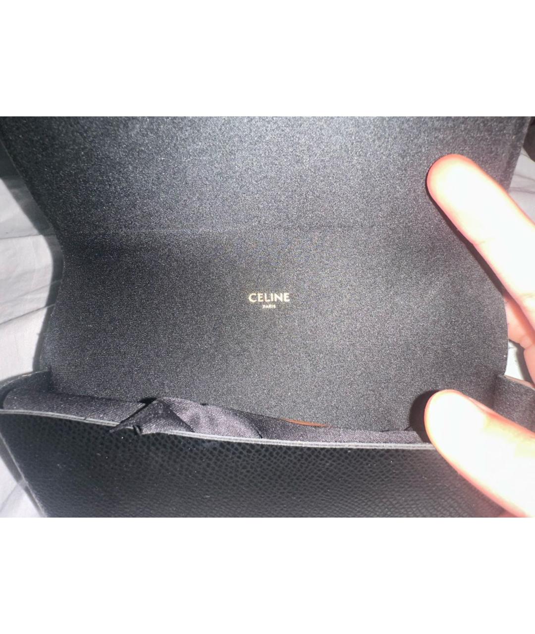 CELINE Коричневые пластиковые солнцезащитные очки, фото 5