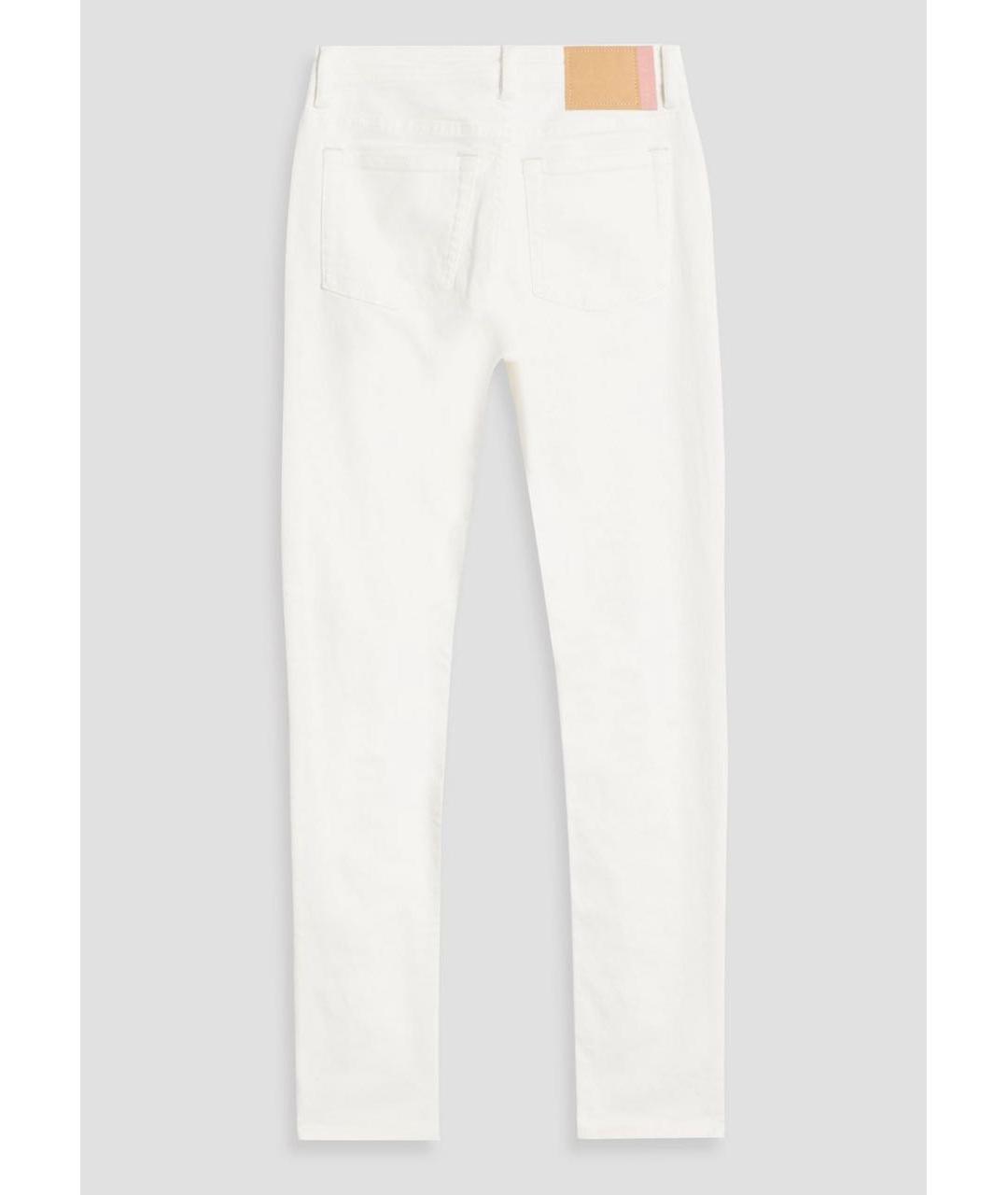 ACNE STUDIOS Белые хлопковые джинсы слим, фото 2