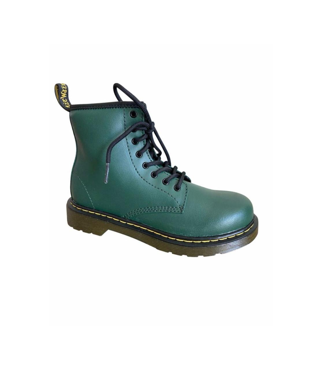 DR. MARTENS Зеленые кожаные ботинки, фото 1