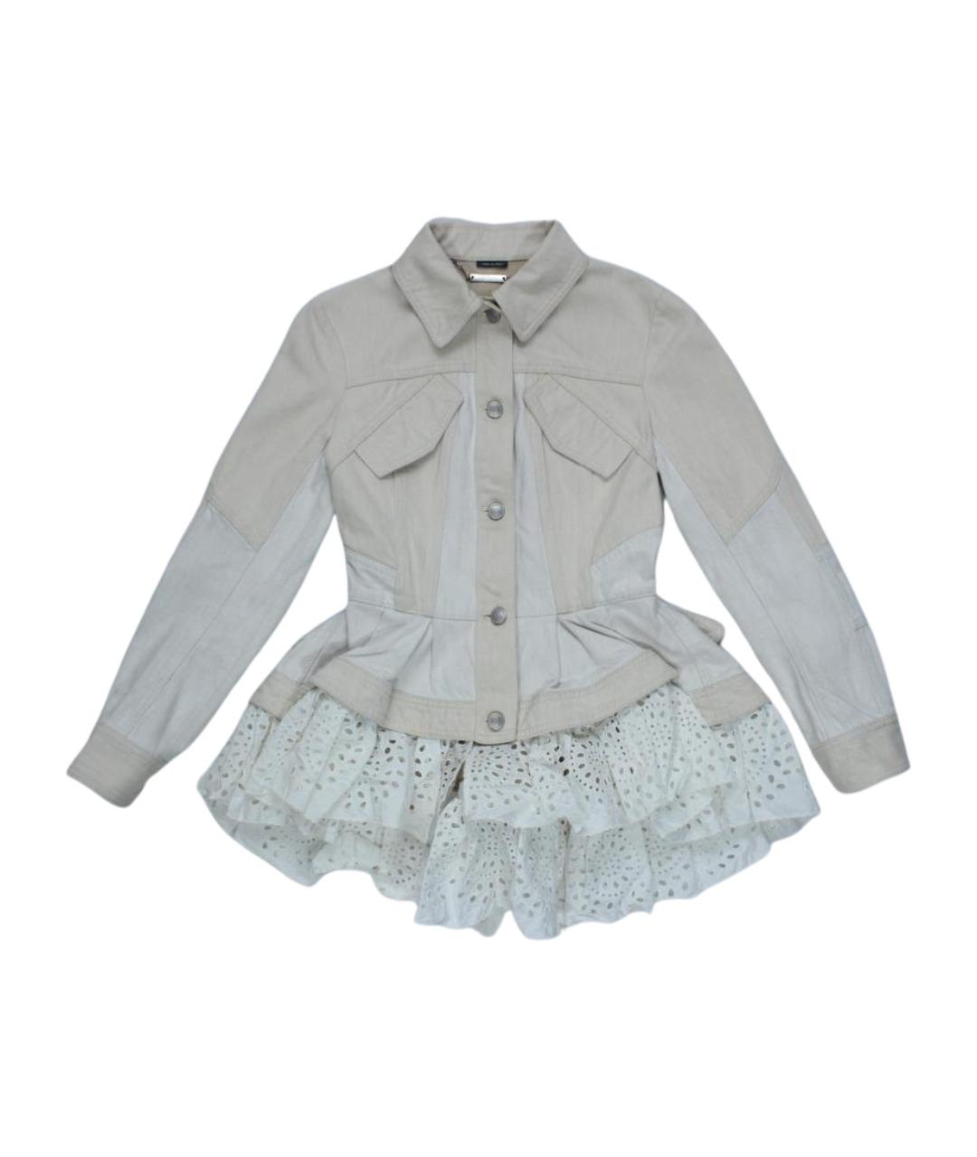 ALEXANDER MCQUEEN Бежевая хлопковая куртка, фото 1