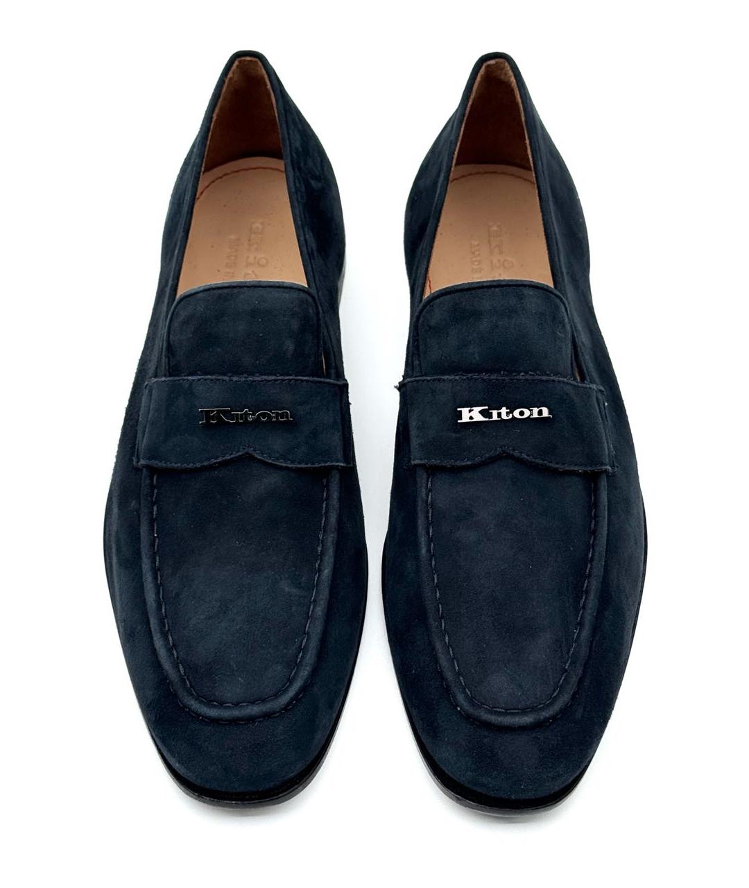 KITON Темно-синие лоферы, фото 3